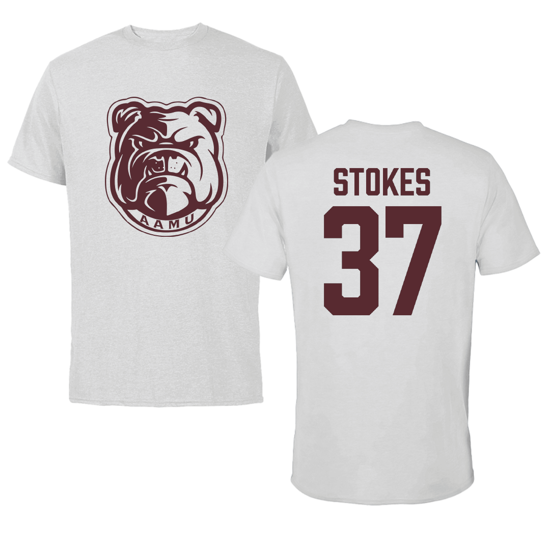 Alabama A&M University Baseball Light Gray Performance Tee - #37 Kobe Stokes