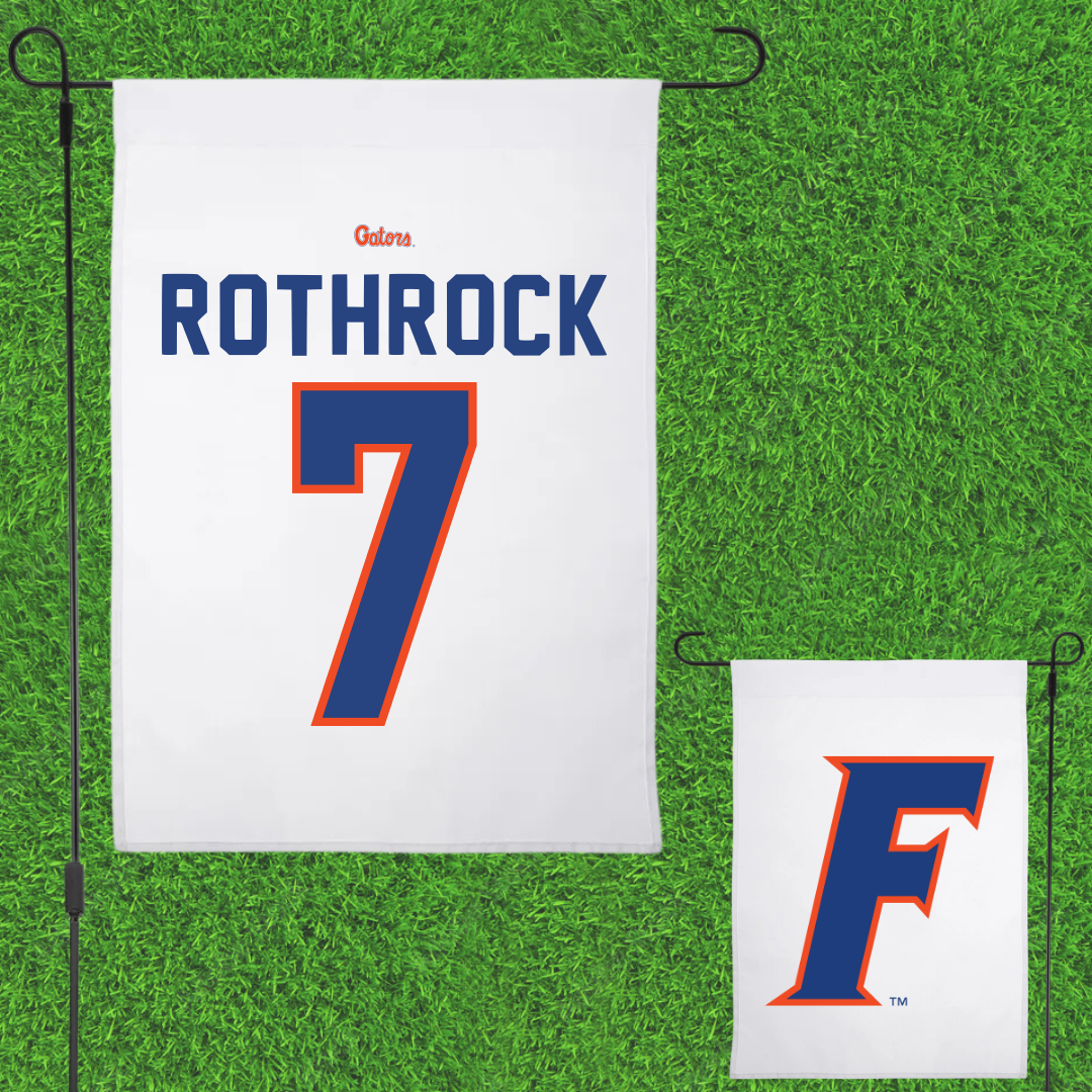 University of Florida Softball White Garden Flag - #7 Keagan Rothrock