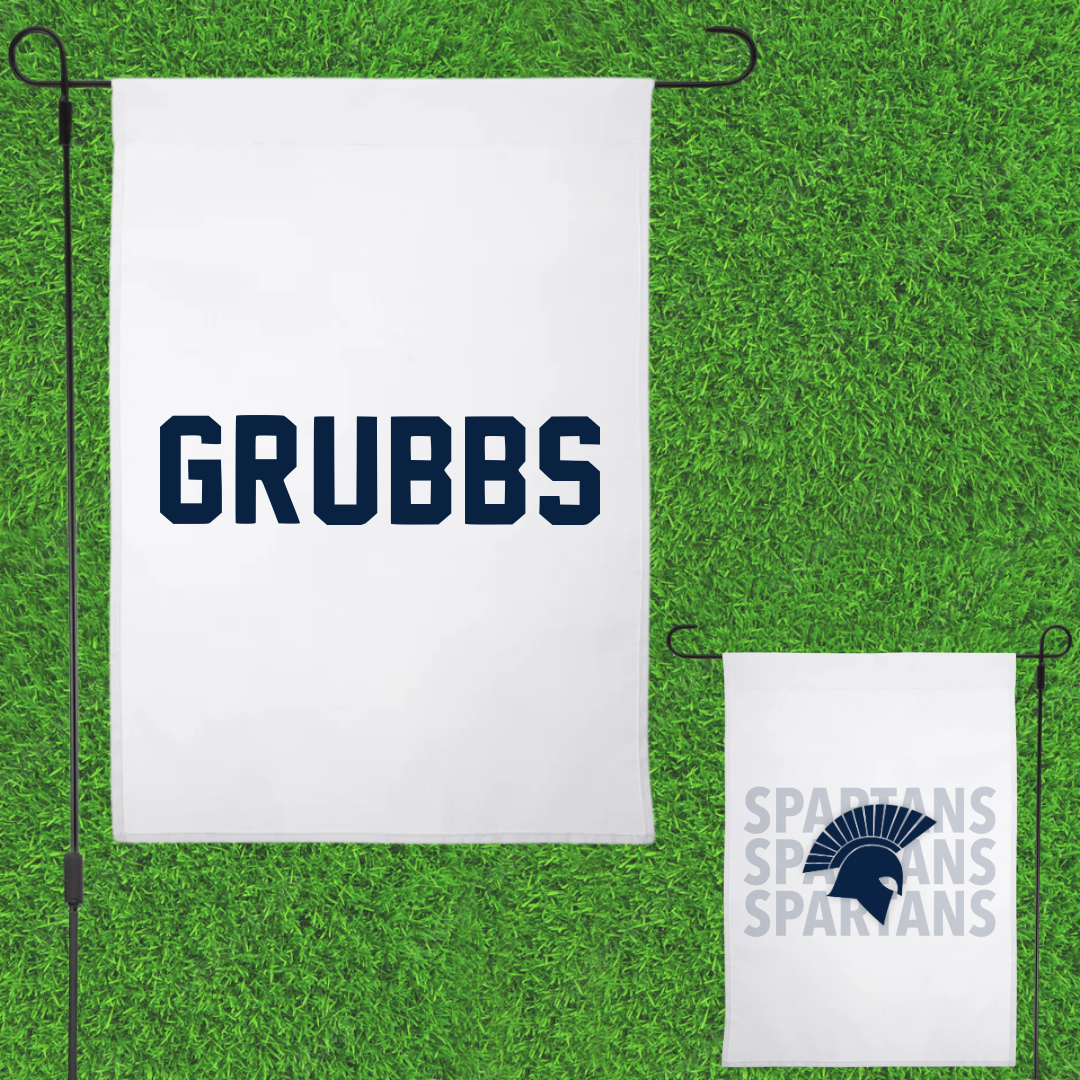Missouri Baptist University Baseball White Garden Flag - Noah Grubbs