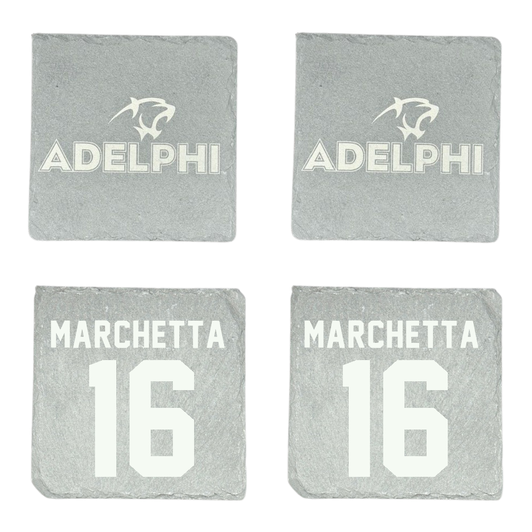 Adelphi University Lacrosse Stone Coaster (4 Pack)  - #16 Madison Marchetta