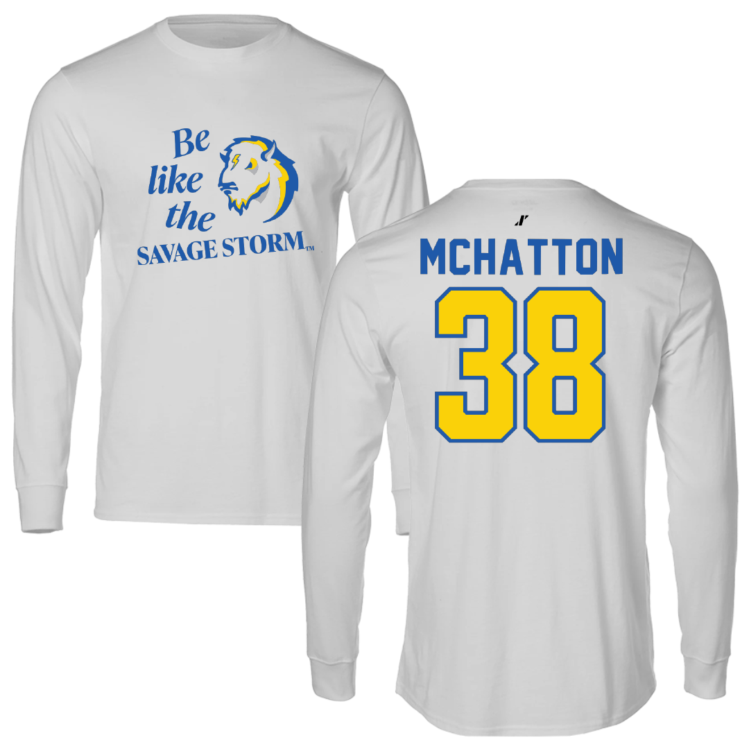 Southeastern Oklahoma State University Baseball Light Gray Be Like Us Long Sleeve - #38 Caden McHatton