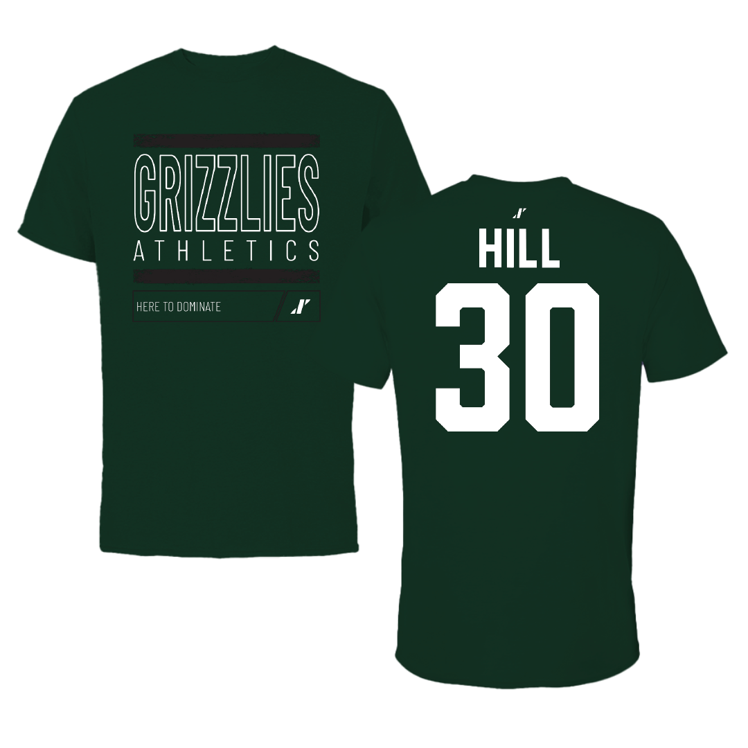 Adams State University Basketball Forest Green Dominate Performance Tee - #30 Taejhuan Hill