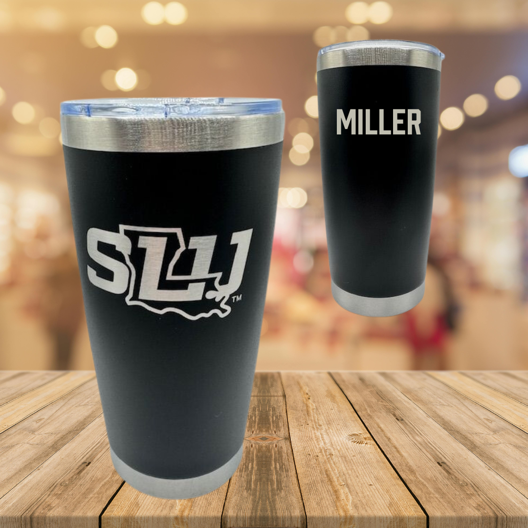 Southeastern Louisiana University TF and XC Black Stainless Steel Tumbler - Micah Miller