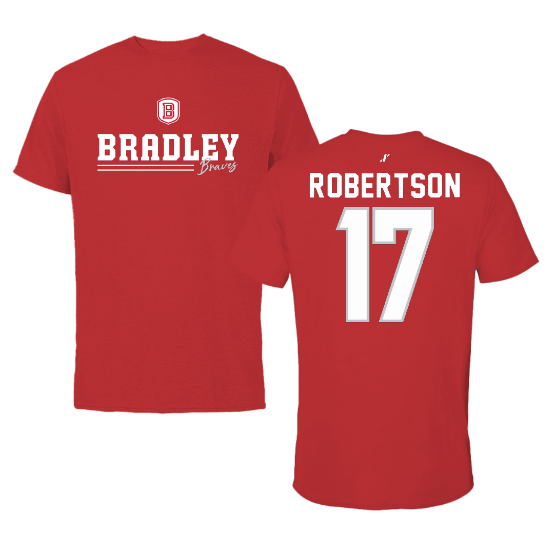 Bradley University Softball Red General Tee - #17 Kinsley Robertson
