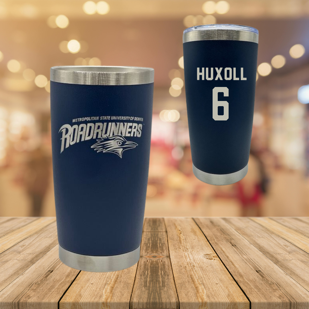 Metropolitan State University of Denver Volleyball Navy Stainless Steel Tumbler - #6 Alivia Huxoll