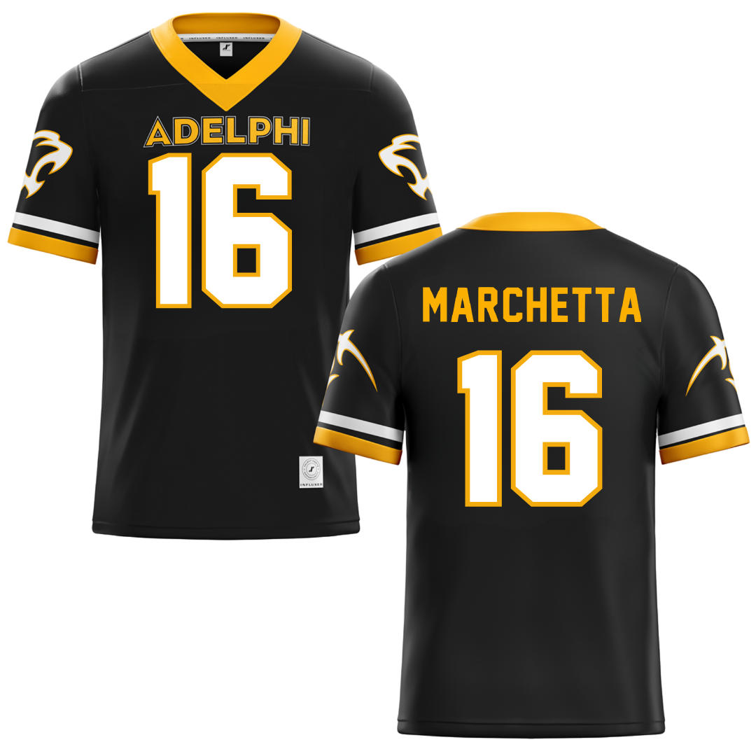 Adelphi University Black Lacrosse Jersey - #16 Madison Marchetta