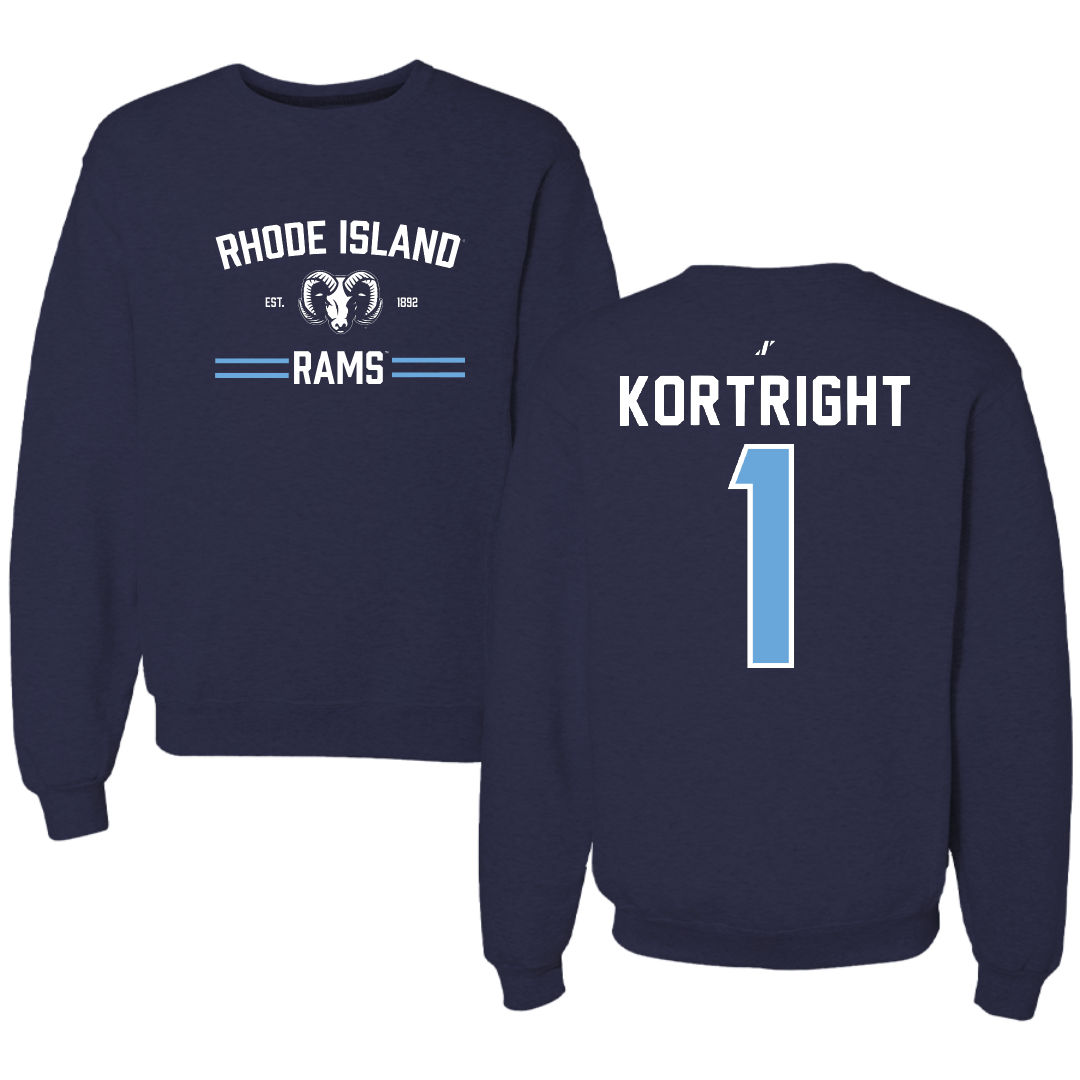 University of Rhode Island Basketball Navy General Crewneck - #1 Luis Kortright
