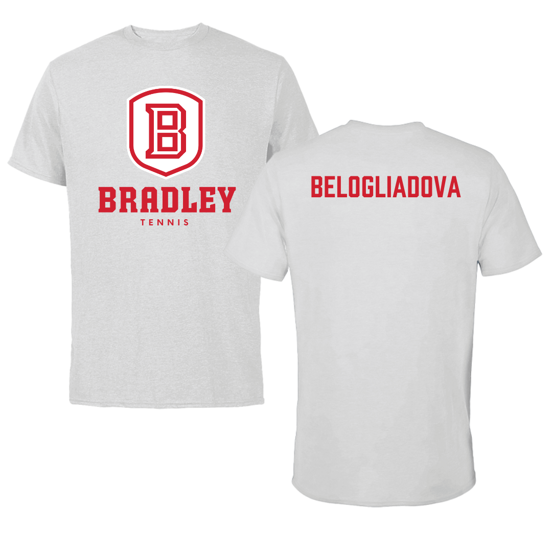 Bradley University Tennis Gray Performance Tee - Anna Belogliadova