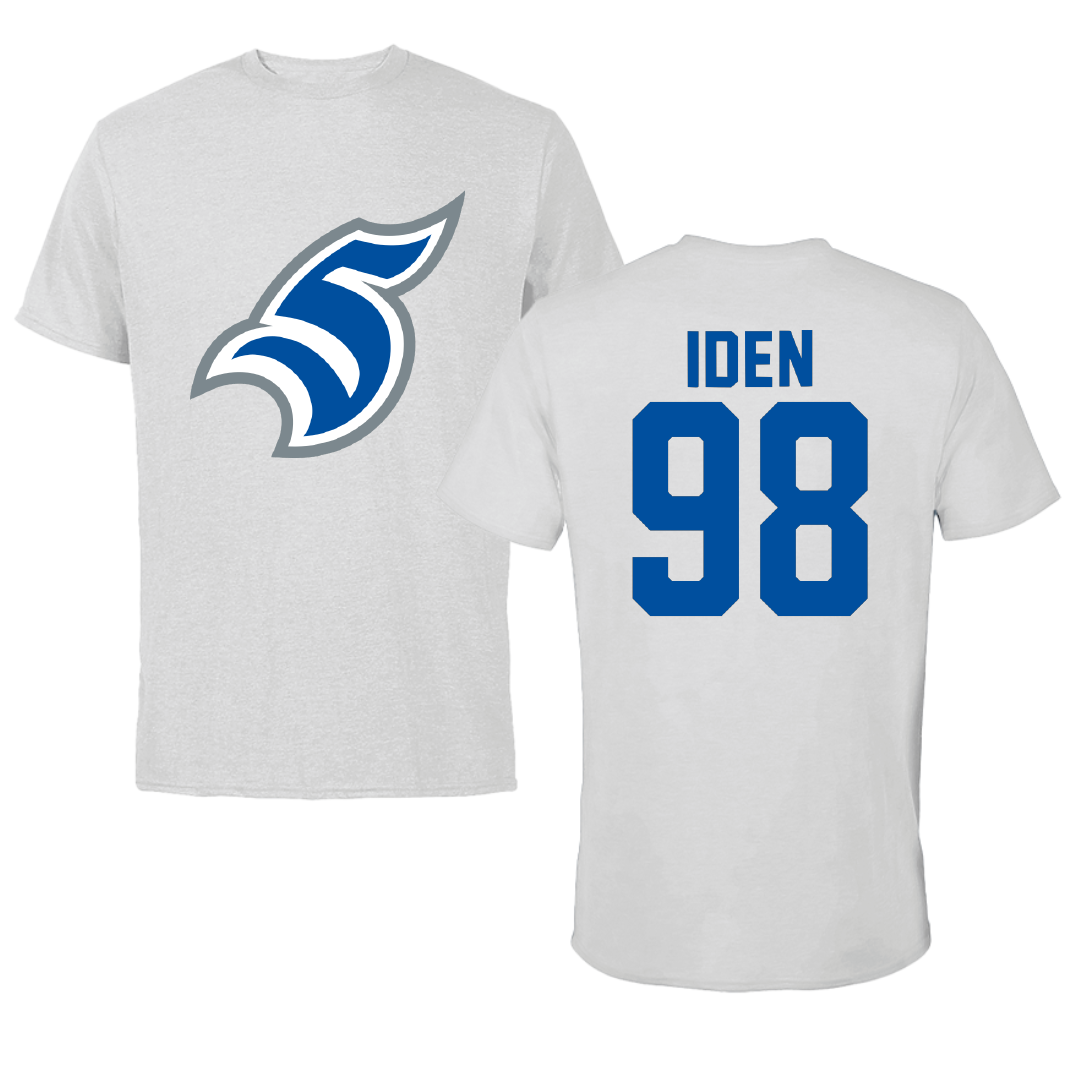 Thomas More University Football Light Gray Tee - #98 Luke Iden