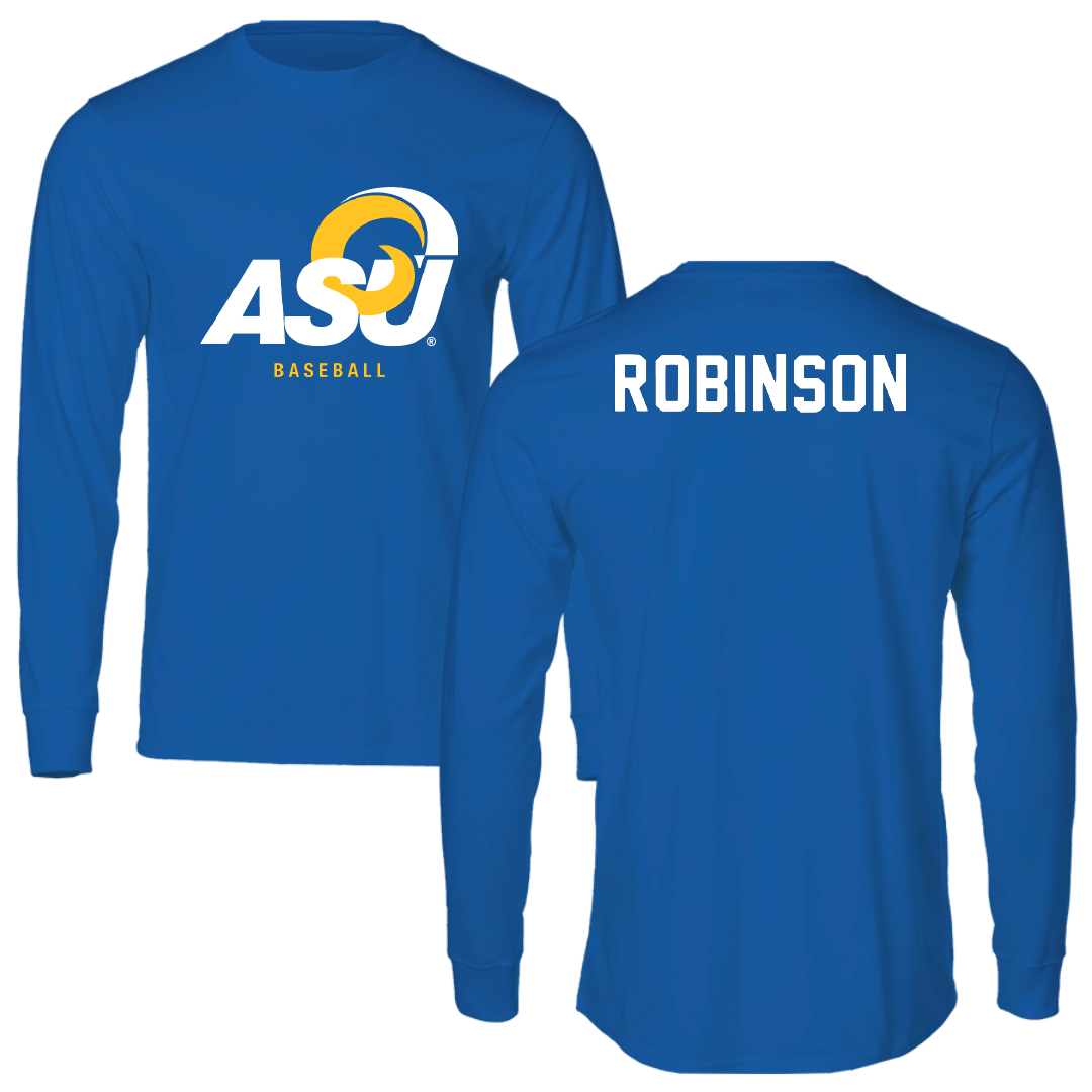 Angelo State University Baseball Blue Performance Long Sleeve - Roman Robinson