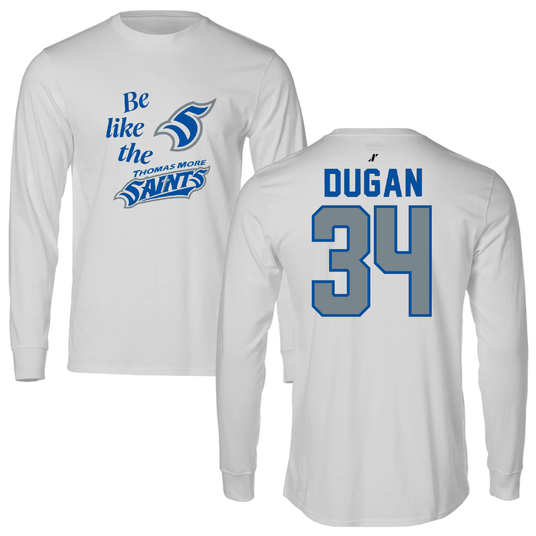 Thomas More University Football Light Gray Be Like Us Long Sleeve - #34 Joshua Dugan