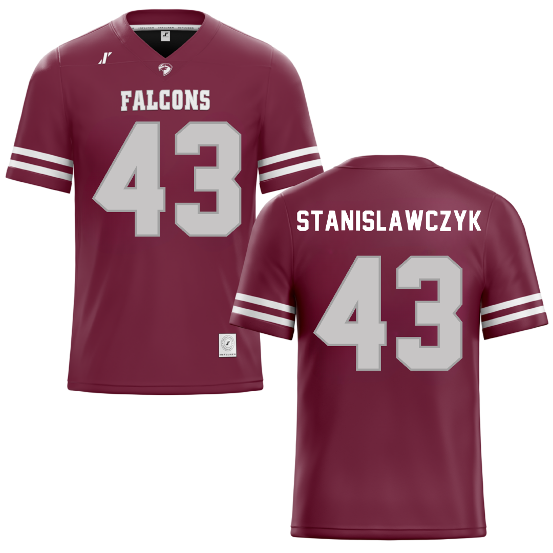 Fairmont State University Maroon Football Jersey - #43 Jack Stanislawczyk