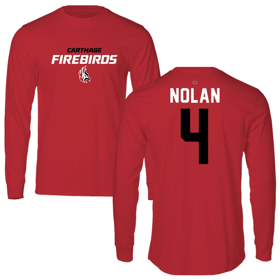 Carthage College Lacrosse Red Performance Long Sleeve - #4 Rosie Nolan