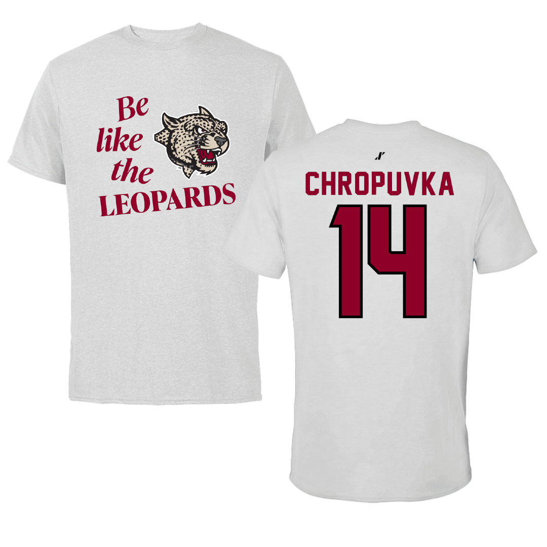 Lafayette College Baseball Light Gray Be Like Us Performance Tee - #14 Charles Chropuvka