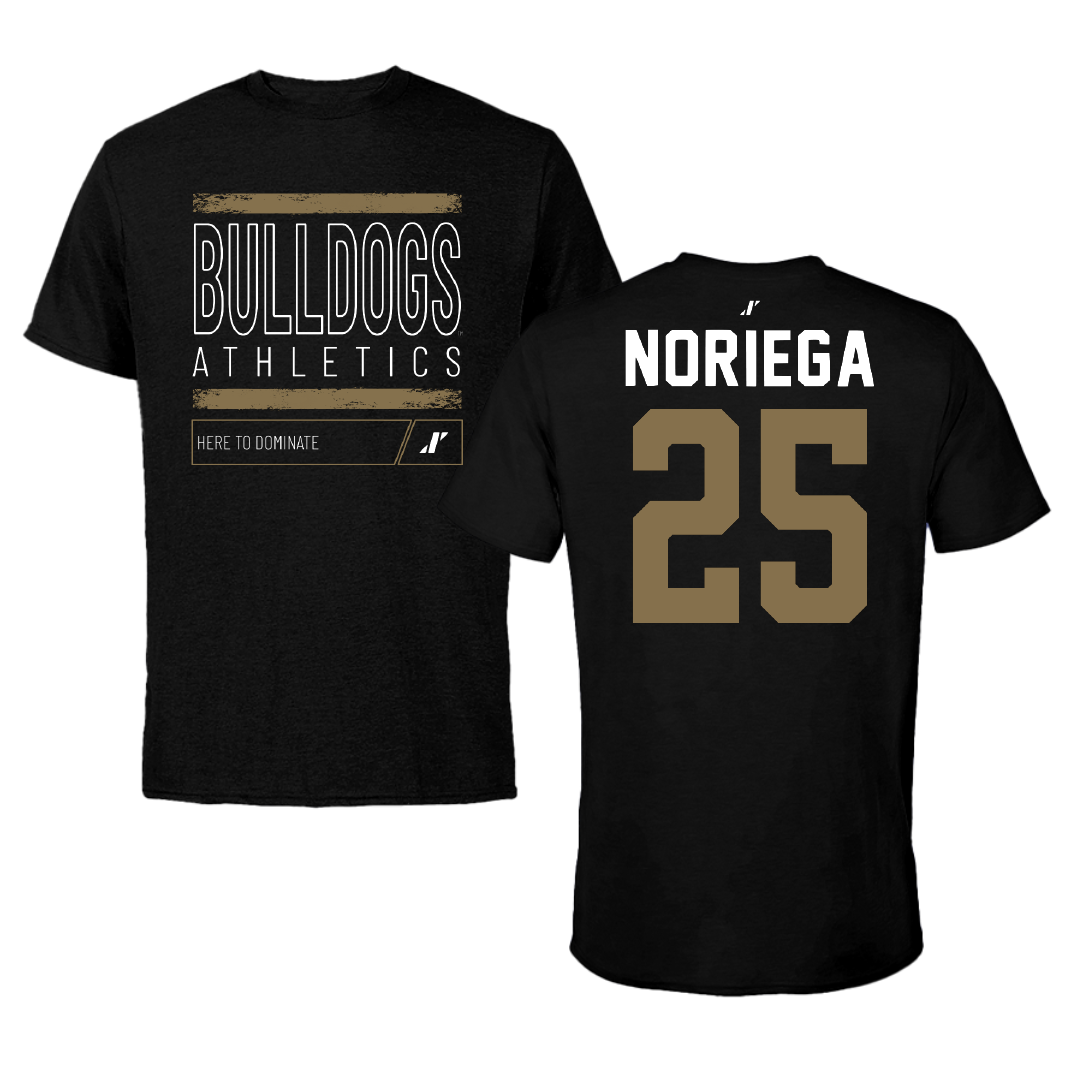 Bryant University Baseball Black Dominate Performance Tee - #25 Gavin Noriega