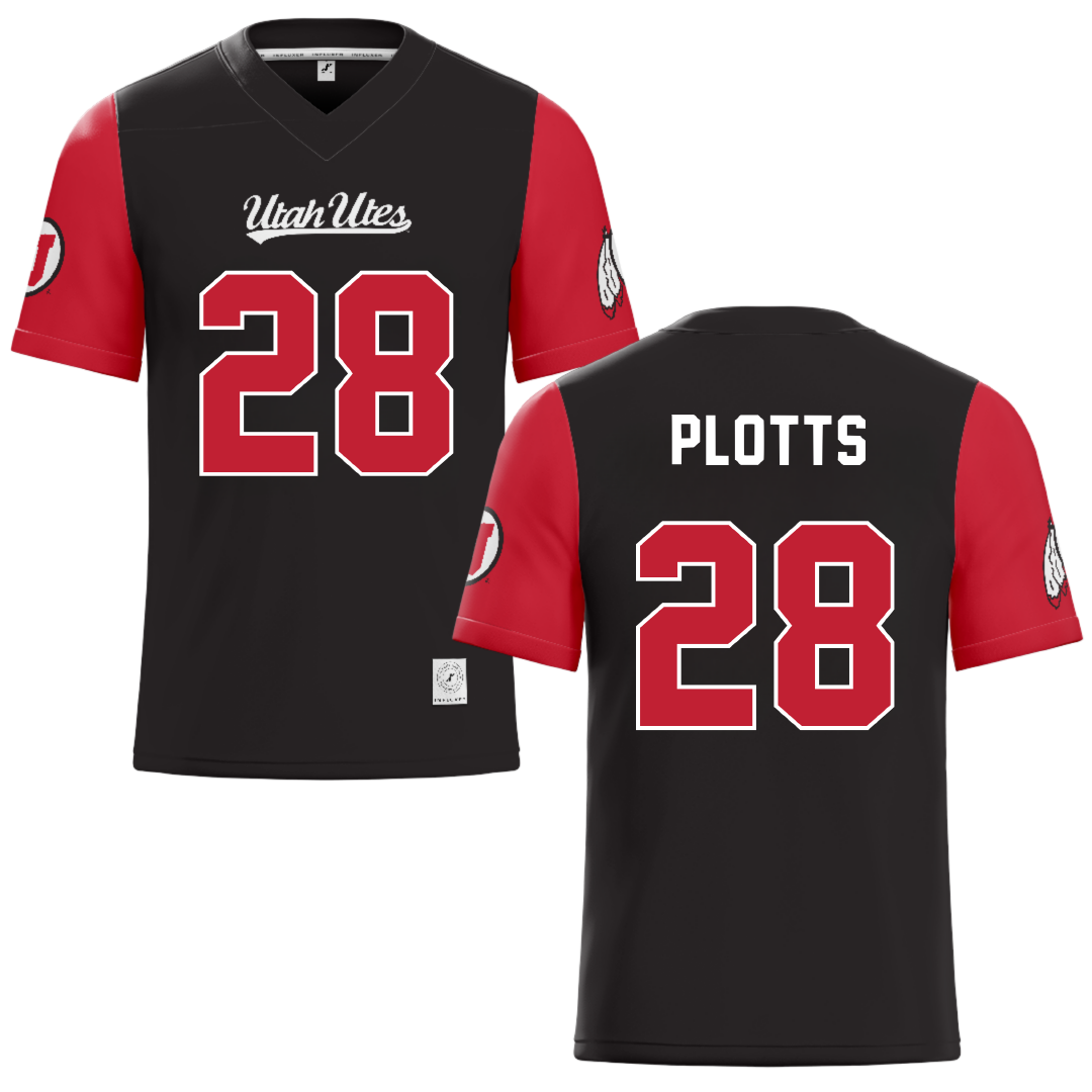 University of Utah Black Lacrosse Jersey - #28 Colby Plotts