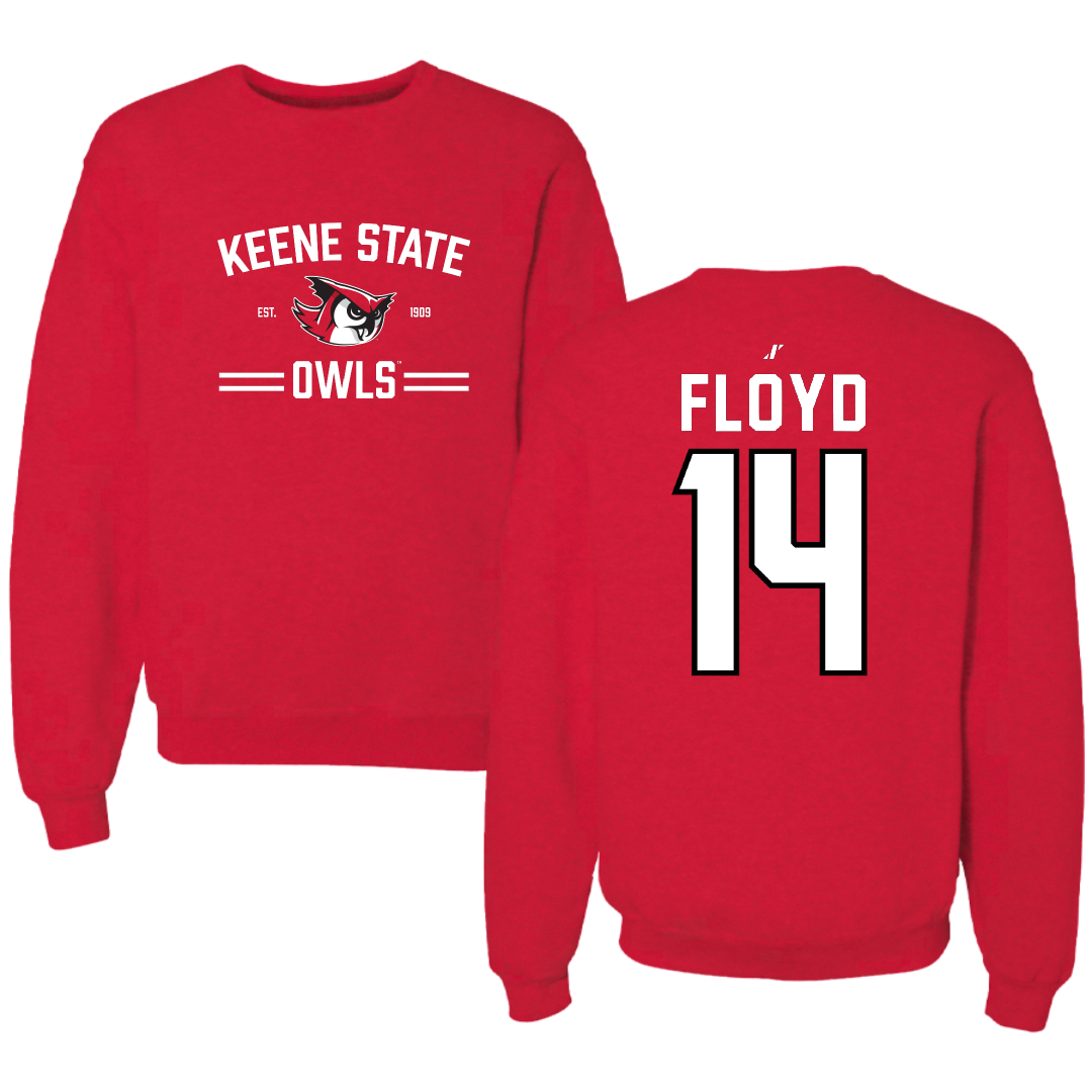 Keene State College Baseball Red General Crewneck - #14 David Floyd