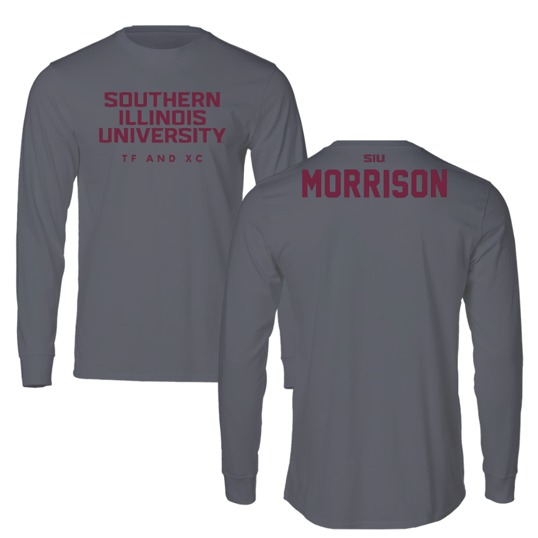 Southern Illinois University at Carbondale TF and XC Gray Performance Long Sleeve - Jacob Morrison