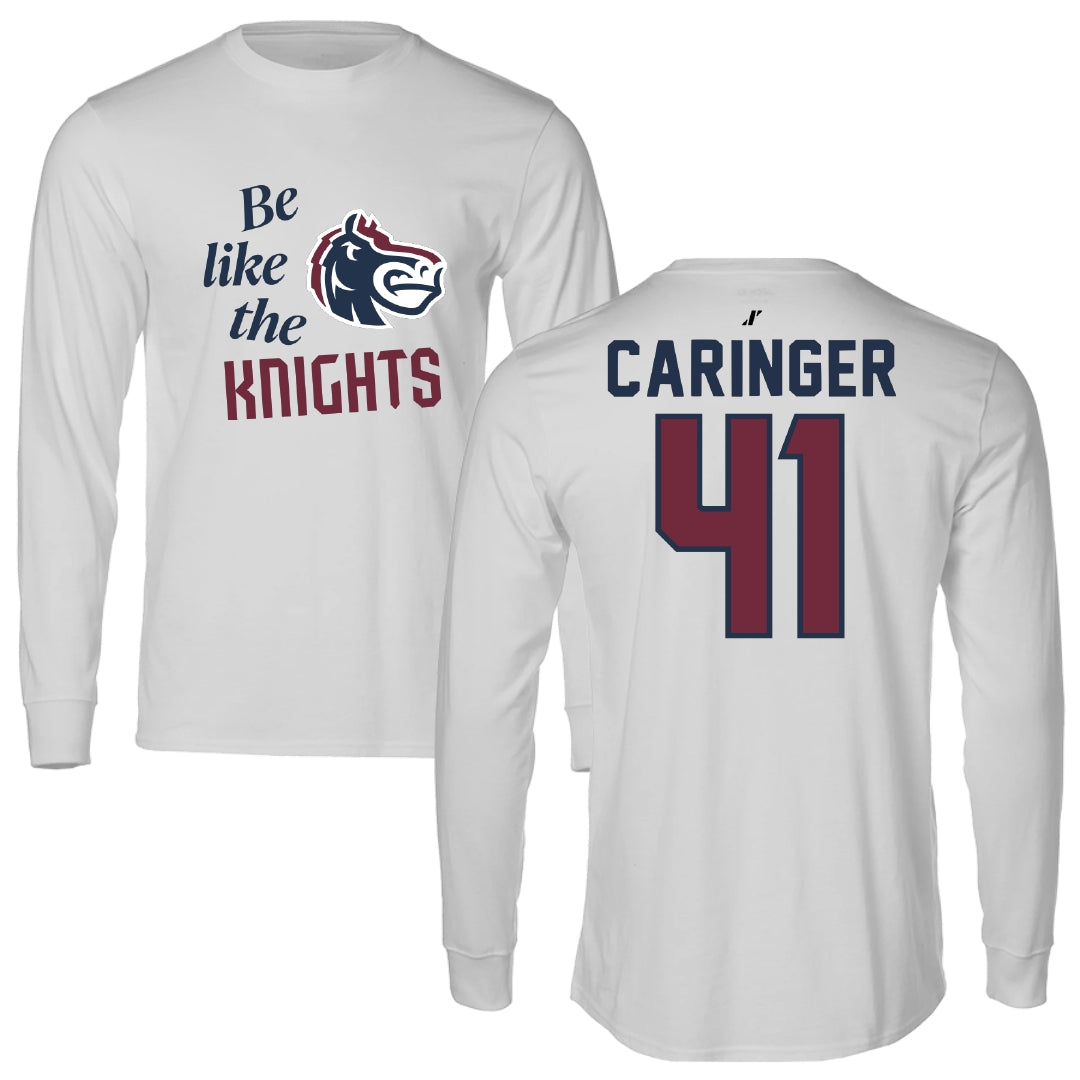 Fairleigh Dickinson University-Metropolitan Campus Softball Light Gray Be Like Us Performance Long Sleeve - #41 Finley Caringer