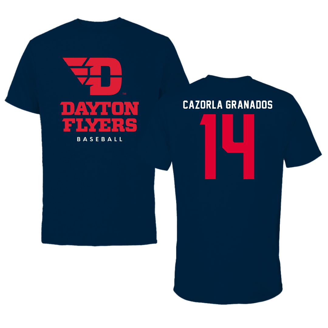 University of Dayton Baseball Navy Tee - #14 Alejandro Cazorla Granados