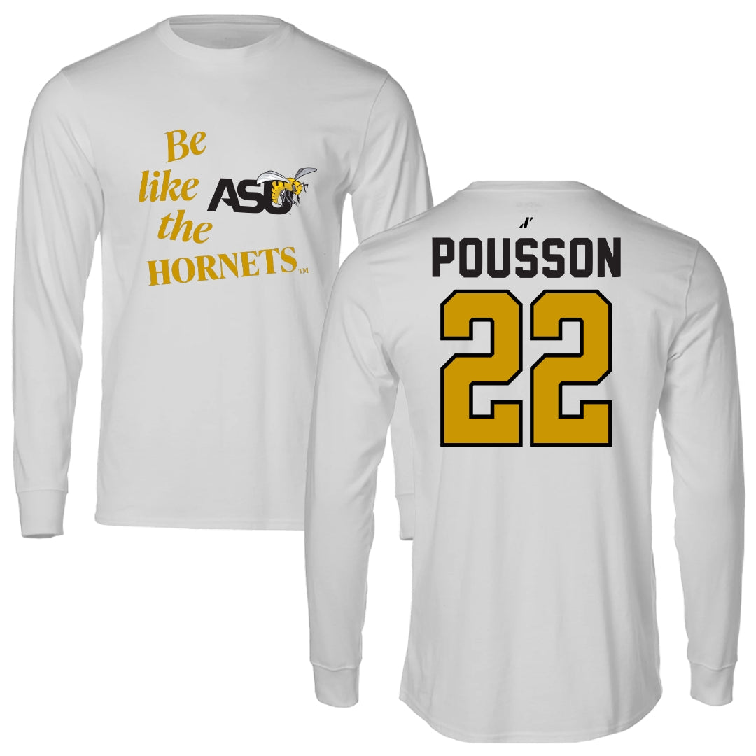 Alabama State University Softball Light Gray Be Like Us Performance Long Sleeve - #22 Kohanna Pousson
