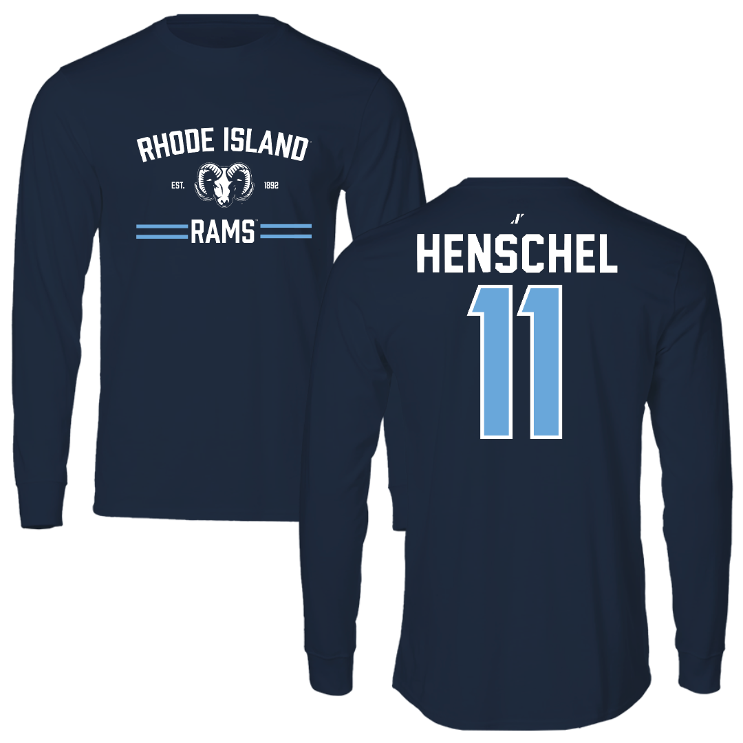 University of Rhode Island Baseball Navy General Performance Long Sleeve - #11 Ryan Henschel