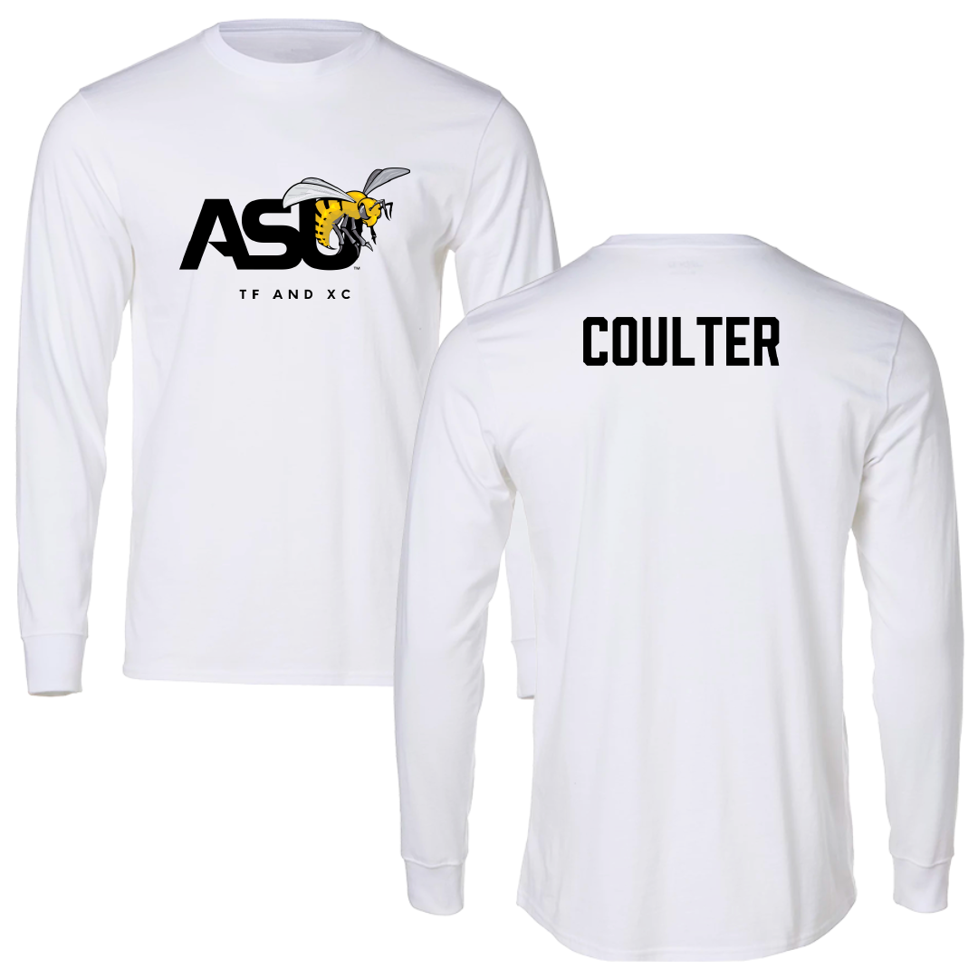 Alabama State University TF and XC White Performance Long Sleeve - Jon Coulter