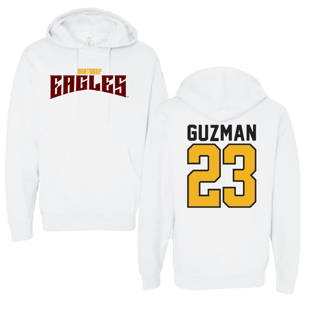Winthrop University Baseball White Classic Hoodie - #23 Randy Guzman