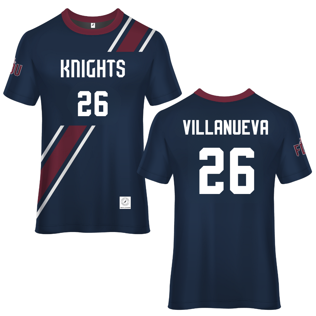 Fairleigh Dickinson University-Metropolitan Campus Blue Soccer Jersey - #26 Emily Villanueva