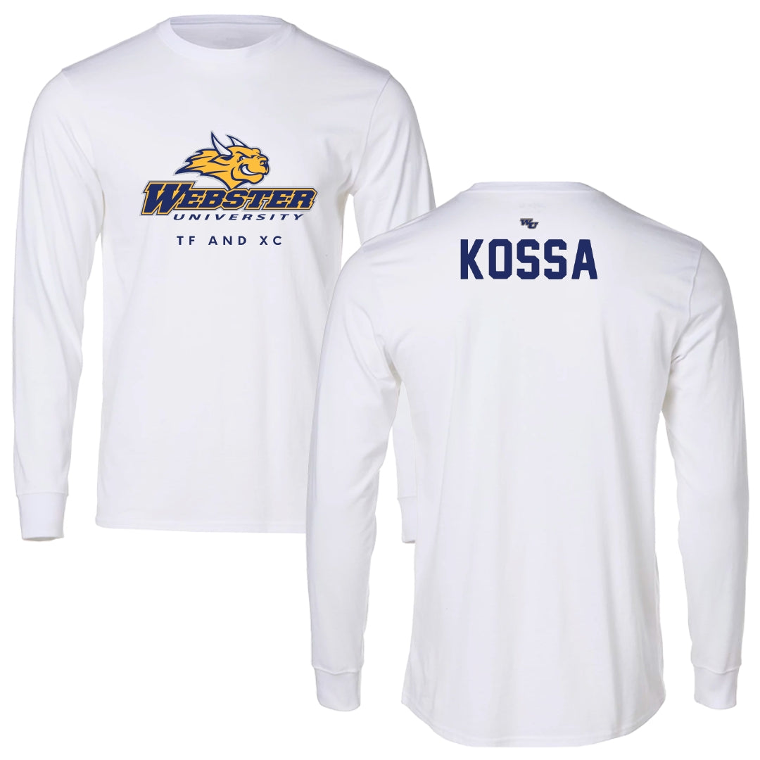 Webster University TF and XC White Long Sleeve - Othniel Kossa