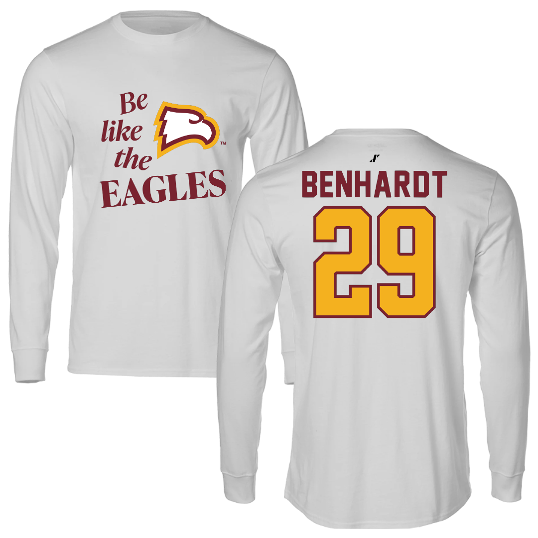 Winthrop University Baseball Light Gray Be Like Us Performance Long Sleeve - #29 Alan Benhardt
