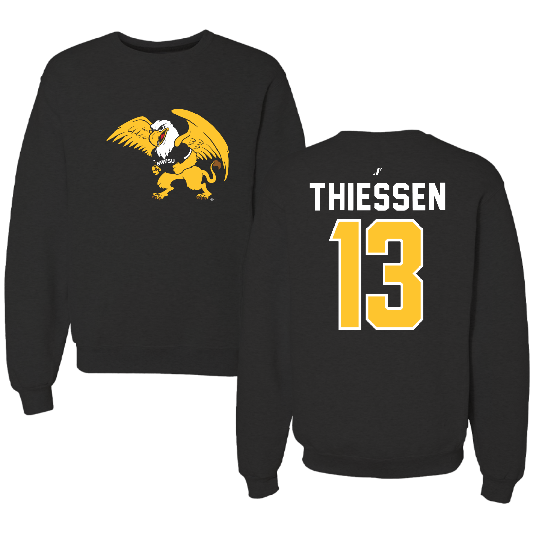 Missouri Western State University Baseball Black Crewneck - #13 Christopher Thiessen