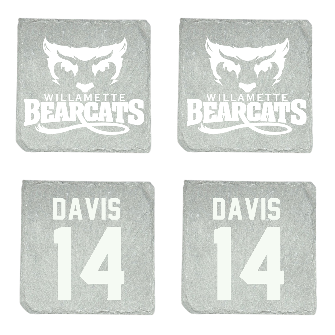 Willamette University Baseball Stone Coaster (4 Pack)  - #14 Caden Davis