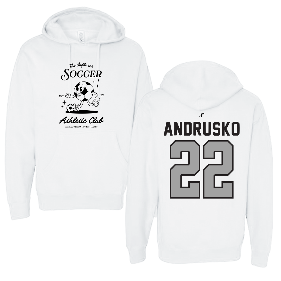 Soccer White Influxer Athletic Club Hoodie - #22 Matthew Andrusko