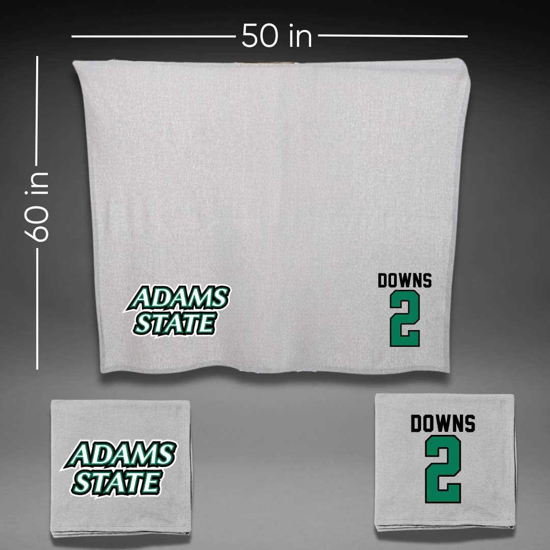 Adams State University Baseball Gray Blanket - #2 Ryan Downs