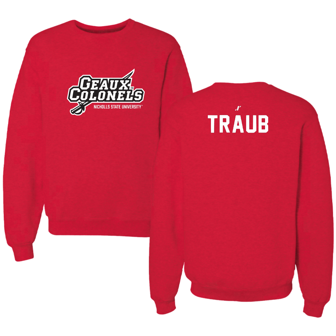 Nicholls State University Golf Red General Crewneck - Kyle Traub