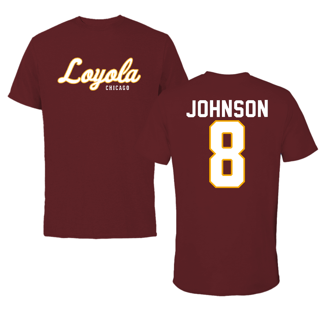 Loyola University-Chicago Softball Maroon Loyola Tee - #8 Abby Johnson