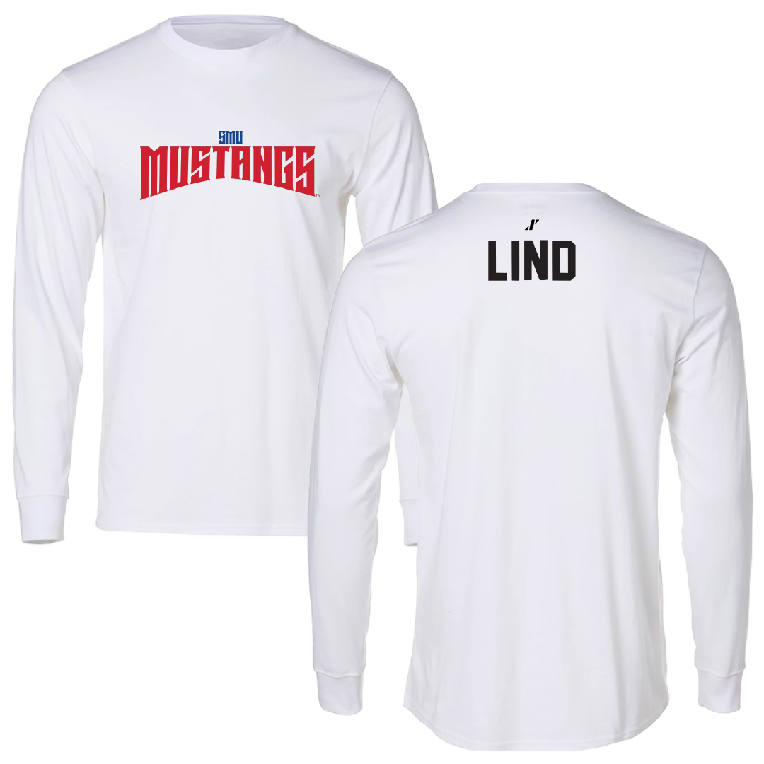 Southern Methodist University Swimming & Diving White Classic Performance Long Sleeve - Olivia Lind