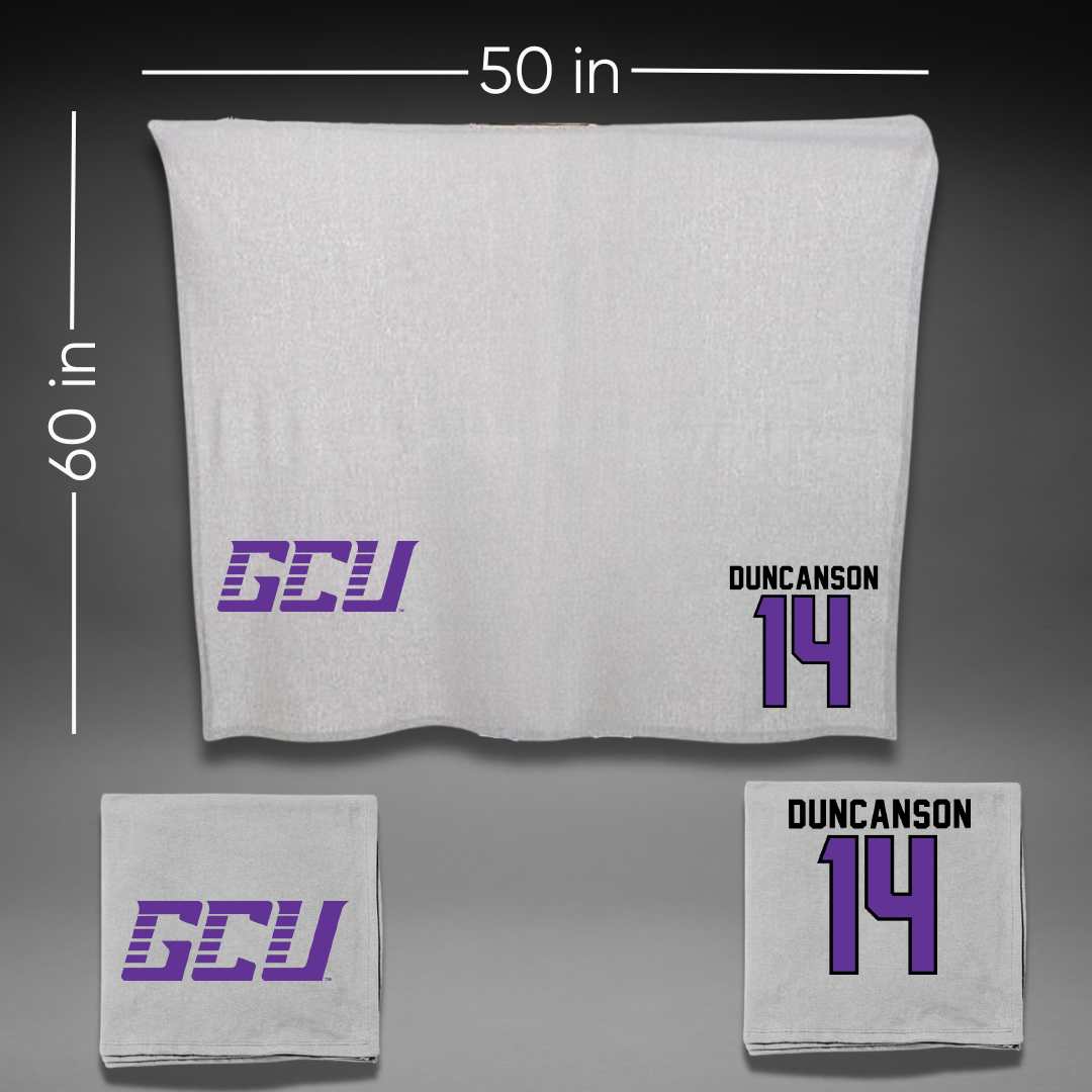 Grand Canyon University Volleyball Gray Blanket - #14 Cole Duncanson