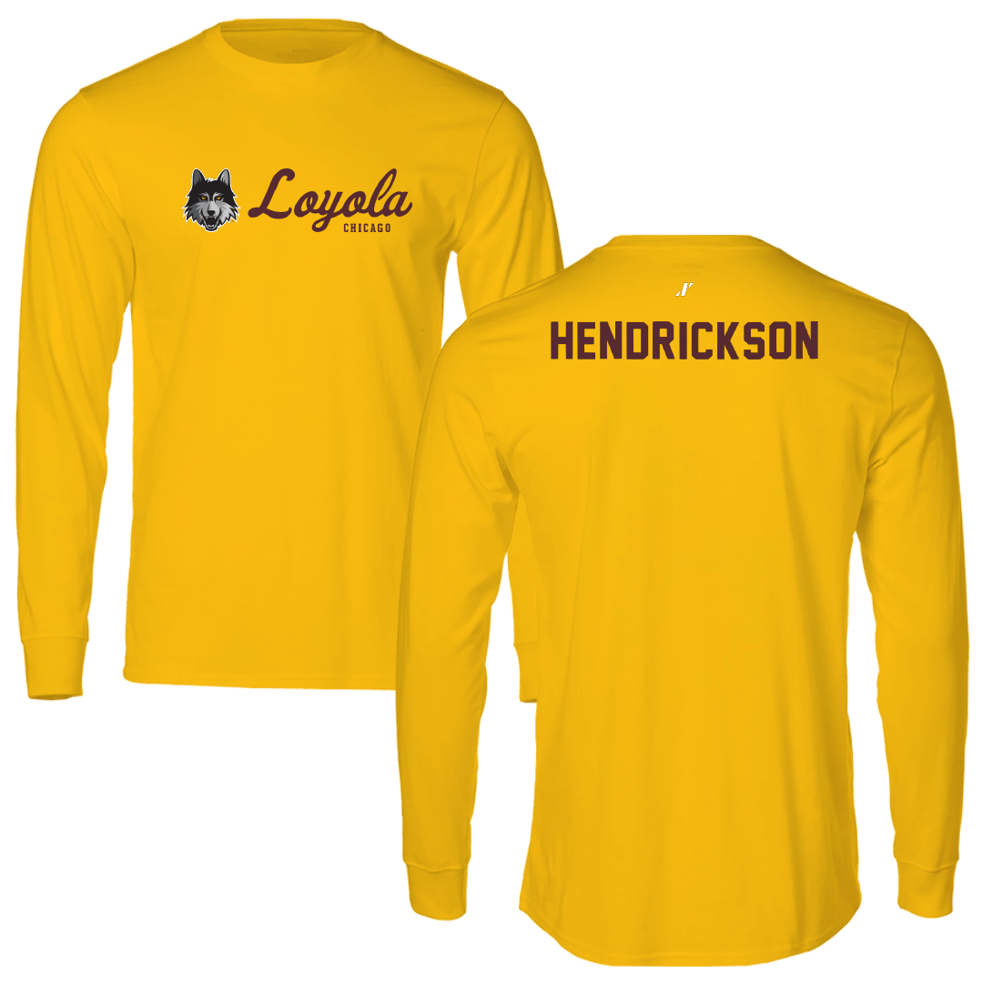 Loyola University-Chicago TF and XC Gold General Performance Long Sleeve - Fran Hendrickson