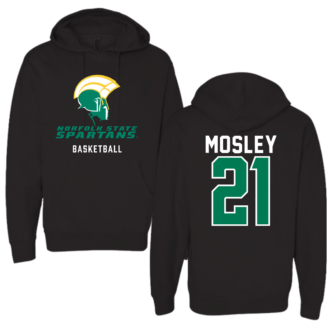 Norfolk State University Basketball Black Hoodie - #21 Stephanie Mosley