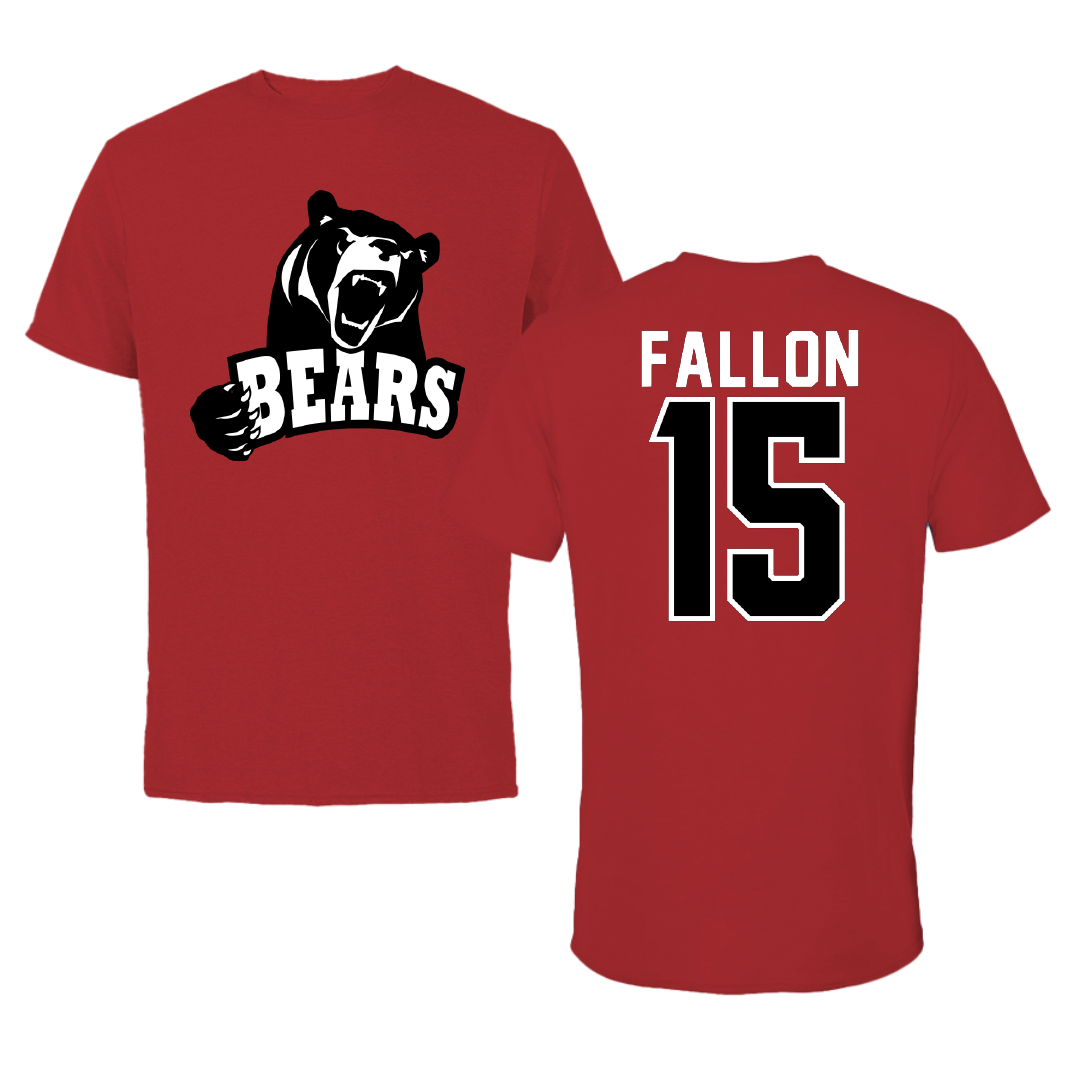 Lenoir-Rhyne University Soccer Canvas Red Tee - #15 Connor Fallon
