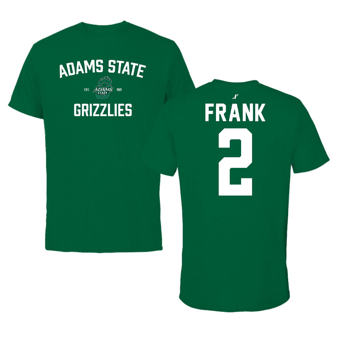 Adams State University Basketball Green General Tee - #2 Harrison Frank