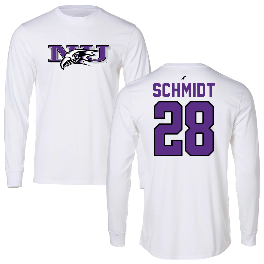 Niagara University Soccer White Performance Long Sleeve - #28 Izzy Schmidt