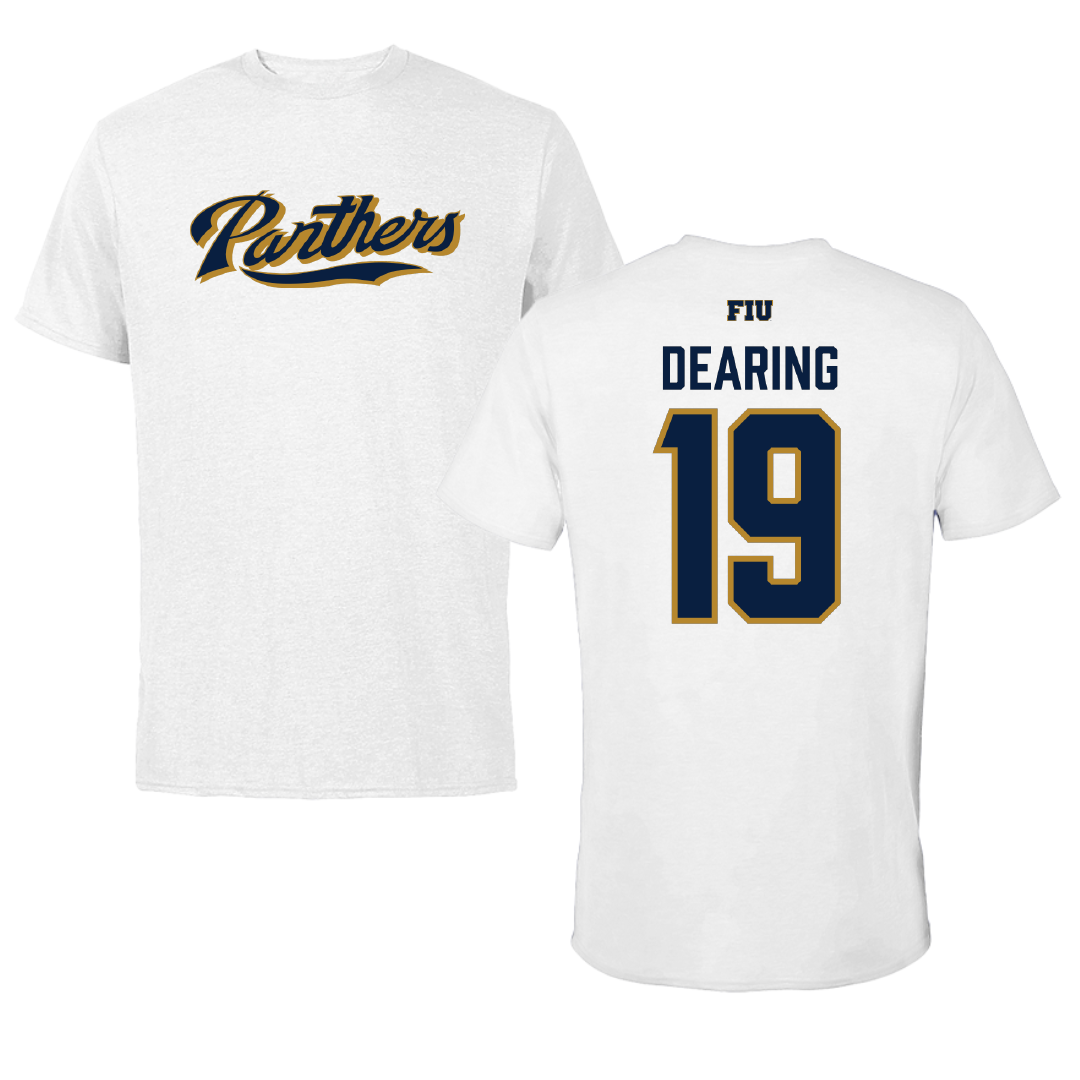 Florida International University Baseball White Performance Tee - #19 Austin Dearing