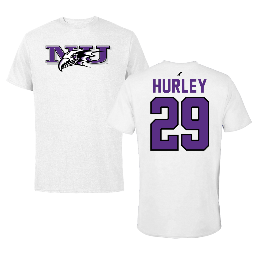 Niagara University Baseball White Performance Tee - #29 CJ Hurley