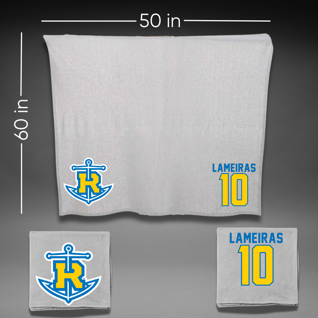 Rollins College Soccer Gray Blanket - #10 Pedro Lameiras