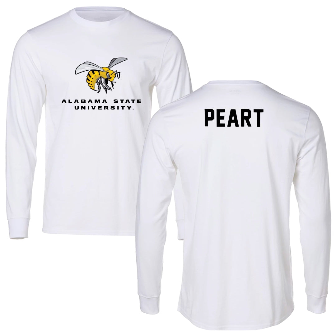 Alabama State University TF and XC White Block Long Sleeve - Shawna-kay Peart
