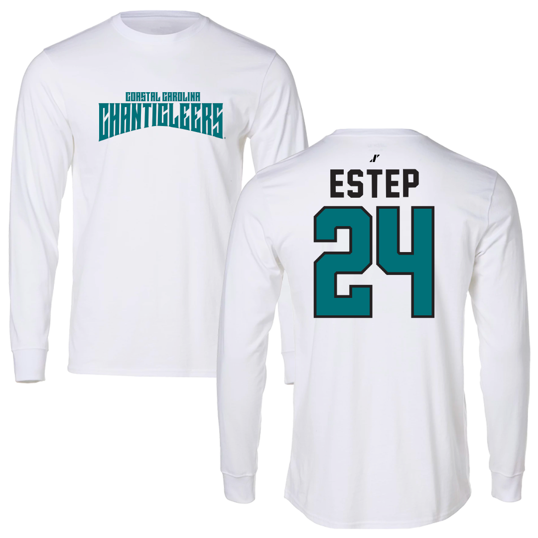 Coastal Carolina University Baseball White Classic Long Sleeve - #24 Brice Estep