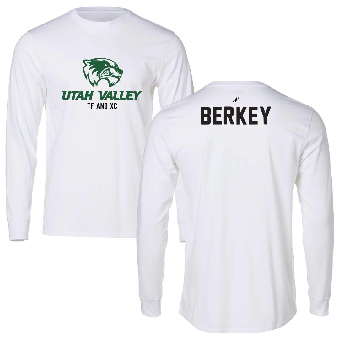 Utah Valley University TF and XC White Classic Performance Long Sleeve - Neal Berkey